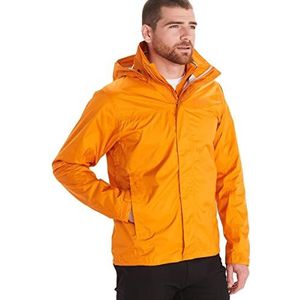Marmot PreCip Eco Jacket, Waterdicht regenjack, winddichte regenjas, ademend; opvouwbaar hardshell windjack, ideaal voor fiets- en wandeltochten, Heren, Orange pepper, S