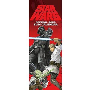 Star Wars (Kids) Kalender 2023 - Maand to a View Slim Wall Calendar 15cm x 42cm - Officiële Merchandise