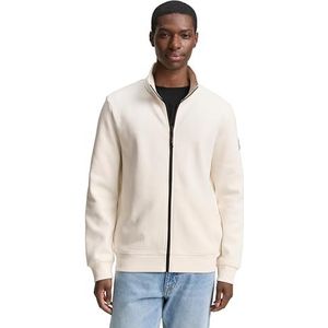 TOM TAILOR Denim Sweatjack voor heren, 10348 - Gardenia White, XXL