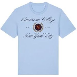 AMERICAN COLLEGE USA T-shirt, hemelsblauw, 14 jaar, casual, Blauw, 14 Jaar