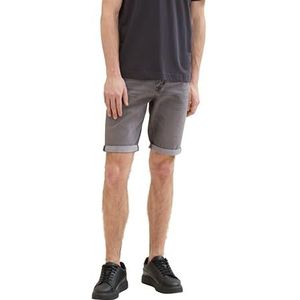 TOM TAILOR Heren bermuda jeans shorts, 10219 - Used Mid Stone Grey Denim, 32