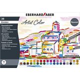 Eberhard Faber 522036 - Artist Color oliepastels in 36 heldere kleuren, breukvast, in kartonnen etui, voor moderne grafische vormgeving, fijne tekeningen en kleurrijke aquarellen