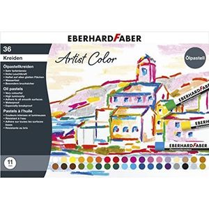 Eberhard Faber 522036 - Artist Color oliepastels in 36 heldere kleuren, breukvast, in kartonnen etui, voor moderne grafische vormgeving, fijne tekeningen en kleurrijke aquarellen