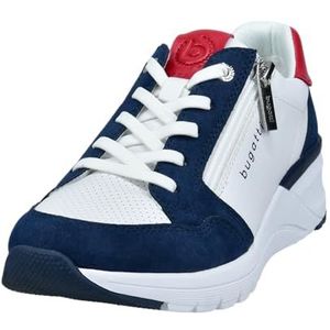 bugatti Low-Top sneakers voor dames, veterschoenen, White Multicolour 2081, 40 EU