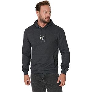 Trendyol Sweatshirt - Grijs - Regular, Antraciet Melange, XXL