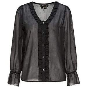 faina Dames hemdblouse, zwart, XS, zwart, XS