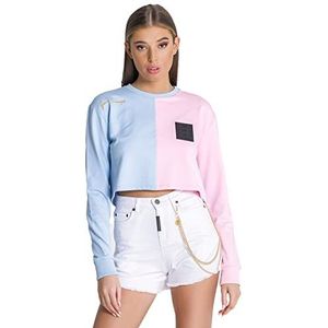 Gianni Kavanagh Light Blue Block Sweat Sweatshirt voor dames, Lichtblauw, M