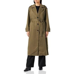 ONLY Trenchcoat voor dames, longline, ivy-groen, XL