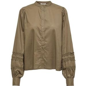 ONLY - Losvallende Blouse - Kastanje Kleur - Katoen