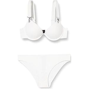 Emporio Armani Swimwear Dames Emporio Armani Dot Foil Lycra Sculpture BH/Brief Bikini Set, Wit, M, wit, M