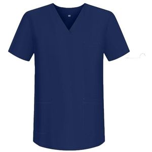 MISEMIYA Kasack Unisex Medisch Verpleegster Uniform Werk Schoonmaak Esthetiek Tandarts Dierenarts Gastronomie - Ref.BZ-6801 - L, Navy Blue 88, marineblauw 88, L