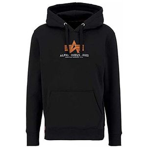 Alpha Industries - Basic Rubber Hoodie - Heren - Zwart - Katoen