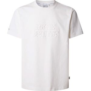 Pepe Jeans Heren Darius Tee T-Shirt, Wit (Antiek Wit), M, Wit (Antiek Wit), M