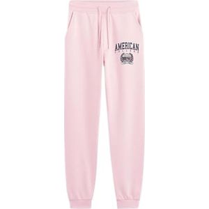 American College lange roze sportbroek voor dames en heren, maat XL, model AC18, 100% katoen, Roze, XL
