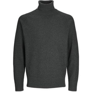 Jack & Jones Jcomason Knit Roll Neck, donkergrijs gemêleerd/detail: cyclo 102, L