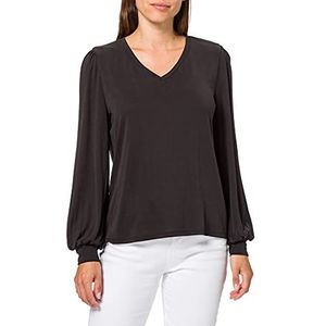 OBJECT Dames OBJANNIE L/S V-hals Top Noos Blouse, zwart, XS