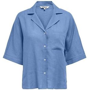 ONLY Dames Onltokyo Life Ss Linen Bl Shirt PNT Noos, azurine, M