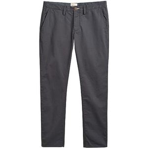 GANT Heren Slim Twill chino's klassieke broek, antraciet, 38W / 34L