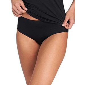 Susa Dames zachte en gladde slip, zwart, S