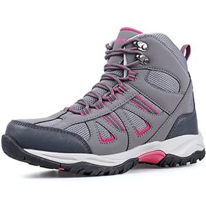 riemot Trailstone Mid Boots Wandellaarzen voor dames, grijs/rood, 38 EU