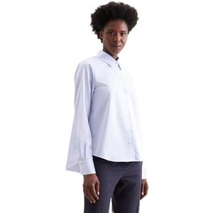 Seidensticker - Overhemdblouse - Lichtblauw - 1/1 Kraag Gestreept