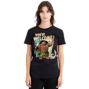 Moana Maui You're Welcome dames T-shirt, zwart, XX-Large, Zwart, XXL