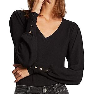 MORGAN - Trui - Zwart - Fijn Tricot - V-hals