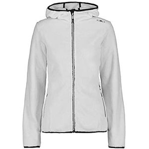 CMP Dames Vrouw Jacket Fix Hood Fleece, B.Gesso-Antraciet, XXXL, B.Gesso-Antraciet, 3XL