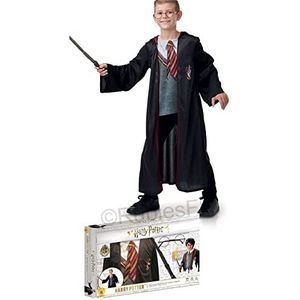 Rubies 155117M Harry Potter Cape & Top + Staaf + Bril voor kinderen, Maat M, 5 tot 6 jaar