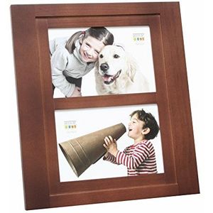 Deknudt Frames S59KH2 fotolijst 10x15 donkerbruin, 2 foto's 10x15 houten fotolijst