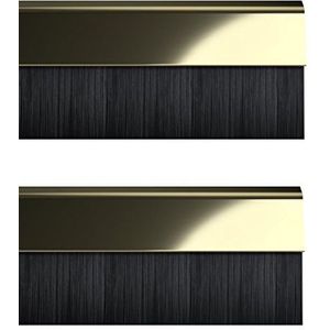 Stormguard 02 am0010838 g BDS Cover Clip onder de deur borstel tochtafdichting, goud, 838 mm, set van 2 stuks