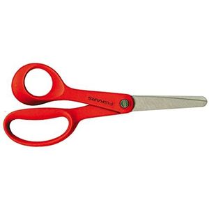 Fiskars Kinderschaar, schaartje voor linkshandigen, vanaf 8 jaar, lengte: 13 cm, roestvrij staal/kunststof, rood, Classic, 1005169