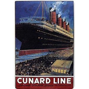 Schatzmix metalen bord Schip Cunard Line Liverpool- New York metalen bord wanddecoratie 20x30 tin sign