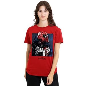 Spiderman Classic Gamerverse Symbiote Parker dames T-shirt, rood, medium, Rood, M