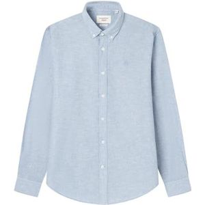 SPRINGFIELD Linen Basic European Flax Herenhemd, Hemelsblauw, S