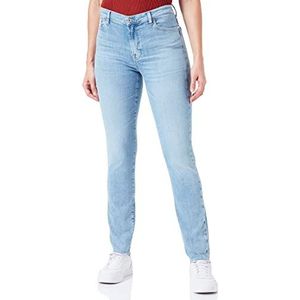 7 For All Mankind Dames Hw Skinny Slim Illusion with Raw Cut Jeans, lichtblauw, 26