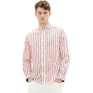 TOM TAILOR heren overhemd, 31787 - Red Off White Stripe, M