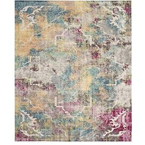 Safavieh Tapijt, vintage, geweven, polyester, tapijt in grijs/lichtblauw Vintage 62 X 240 cm Meerkleurig