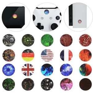 eXtremeRate 60 stuks Home Button Power Switch Sticker Skin Cover voor Xbox One/One S console Kinect en voor Xbox One/voor One S/voor One X/voor Elite Controller (Polychrome) [video game]