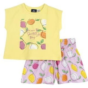 Chicco Compleet: T-shirt en korte broek trainingspak voor meisjes en meisjes, Medium geel, 12 Jaar