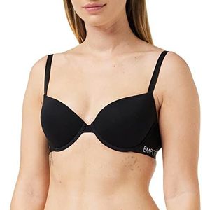 Emporio Armani Push Up Bra Iconic Cotton damesbeha, De zwarte, 70B