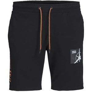 JACK & JONES PLUS Jpstfilo sweatshorts voor heren, Fb Pls sweatshorts, zwart, 42