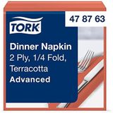 Tork Dinnerservet Terracotta, 1/4-vouw 2-laags, 40 x 39 cm, 12 x 150 servetten, 478763