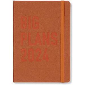 LETTS Big Plans A5 dag per pagina w/appts (meertalig) roest 2024