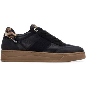 Refresh - 17295401-NEGRO - Trainers - Zwart - Plat - Veters - Casual