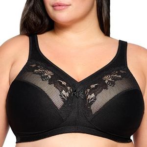 Glamorise Vrouwen Volledige Figuur Draadloze Minimizer Ondersteuning BH #1003, Zwart, 385D