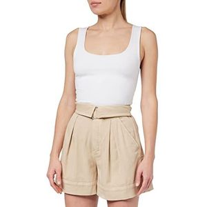 Pinko Judo Shorts Gabardina zachte damesshorts, D28_beige Safari, 48 NL