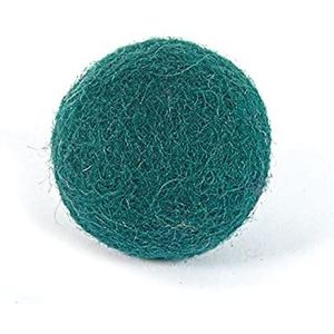 Wolvilt blauwachtig groene bal diameter 25 mm. 30u.