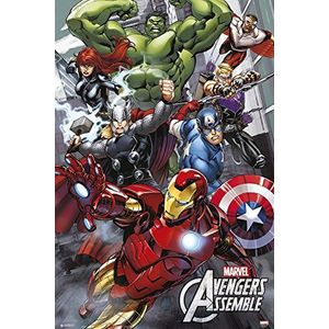 empireposter Avengers - Assemble - Cartoon Comic Poster Poster Print Hulk Spider Man Captain America Fantastic Four 61x91,5 cm