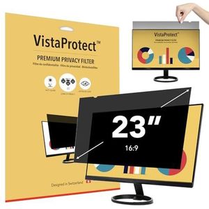 VistaProtect - Privacy Filter & Blauw Licht Filter. Screenprotector Beschermfolie voor Computerschermen (23"" inches)